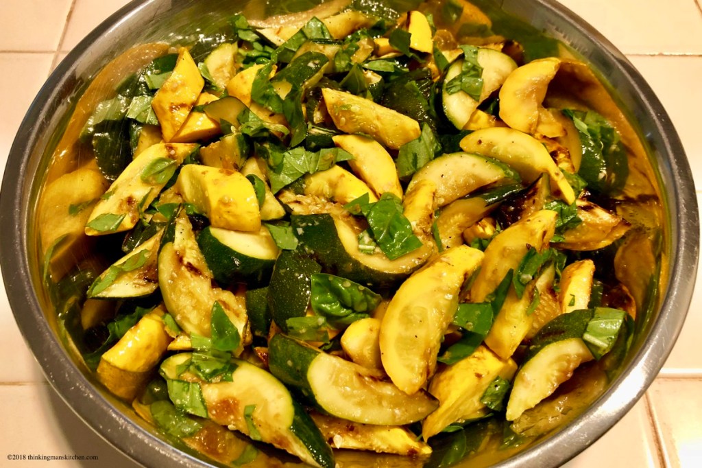 Grilled Zucchini and Summer Squash with Basil and&nbsp;Parmesan